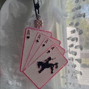 Pink Playing Card Freshie (Peach)